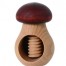 Der Nussknacker "Pilz" ist ein pilzförmiger Holznussknacker mit hellem Körper, dunkler Kappe und zentraler Schraube zum Knacken der Nüsse. Wertica Shop