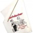 Weißes Geschirrtuch mit Cartoon-Dachdecker am Tisch, rotem "Dachdecker"-Schriftzug und Spruch: "Bei uns ist alles in trockenen Tüchern". Wertica Shop
