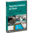 3D-Buchcover: "Typische Schäden am Dach (Holzapfel)", beschädigte Bedachung, Trümmer, Türkis-/Brauntöne, deutscher Titel und Text sichtbar. Wertica Shop