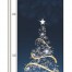 Die 120 x 300 cm große Weihnachtsfahne zeigt einen goldenen Baum, Lichter, Stern und "Eine schöne Weihnachtszeit" auf dunkelblauem Grund. Wertica Shop