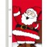 Die Weihnachtsfahne 120 x 300 cm zeigt einen Tannenbaum auf Rot, mit "Frohe Weihnachten!" in Weiß - ideal als weihnachtlicher Deko-Blickfang. Wertica Shop