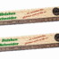 Zwei naturfarbene Holz-Maßstäbe, beidseitig mehrfarbig bedruckt mit grün-rotem "Holzbau Schneider", deutschem Text, Logo und Skalen. Wertica Shop