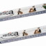 Zwei naturfarbene Zollstöcke mit beidseitigem, buntem Digitaldruck und Maßskala liegen parallel auf weißem Hintergrund. Wertica Shop