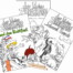 Drei deutsche Ausmalbücher "Zimmerhandwerk" zeigen Cartoonfiguren, einen Hund und Zimmerszenen. Vor den Büchern liegen zwei Buntstifte. Wertica Shop