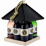 Das Wein-Vogelhaus "Villa Vino" bietet Platz für fünf Flaschen in einer Holzkiste mit Dach und Seilschlaufe, wie ein rustikales Miniatur-Vogelhaus. Wertica Shop