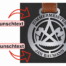 Runder, silberner "Zimmerer"-Anhänger mit Wunschtext gravierbar: Oben ZIMMERMEISTER, unten Ihr Name - beide Felder individuell anpassbar. Wertica Shop