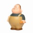 Knautschfigur "Tischler/Schreiner-Bert": Lustige Figur im Arbeitsoutfit, Daumen hoch, rundes Gesicht und braune Schuhe auf weißem Hintergrund. Wertica Shop